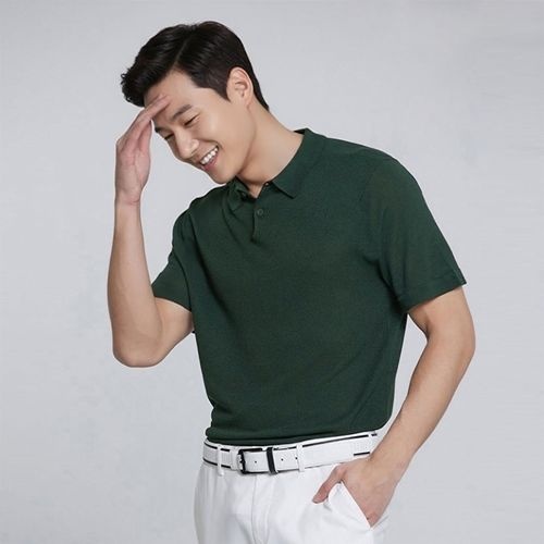 이동수 럭스골프 남성 클래식 카라 반팔 니트 셔츠 LX21SNT4M_MGR