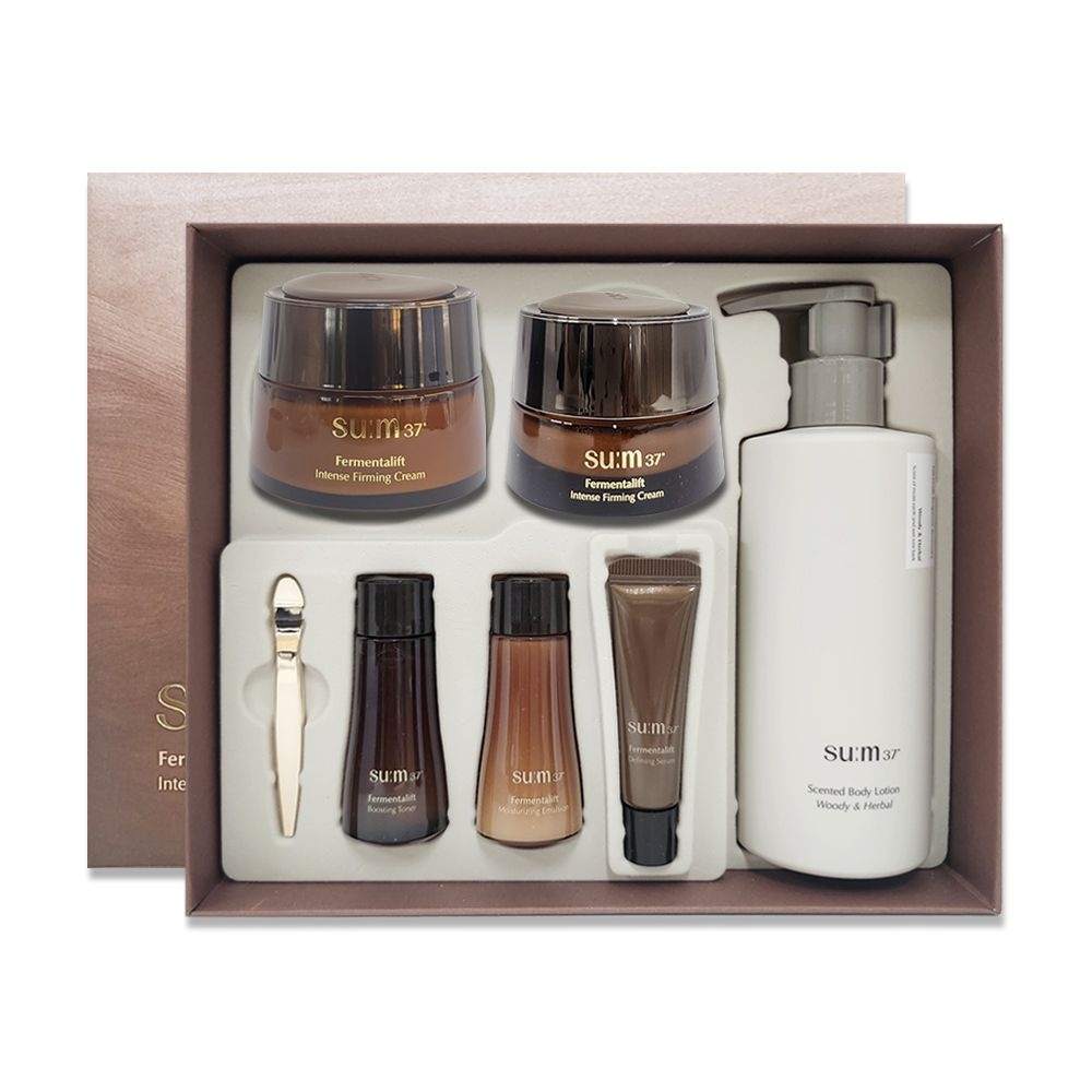 엘지생활건강 숨37 퍼멘타리프트 인텐스 퍼밍 크림 1.5종 기획 세트 25년 10월 50ml + 25ml 센티드 바디로션 245ml