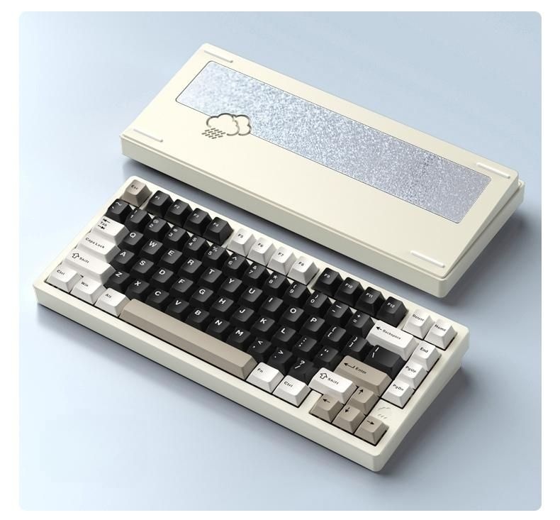 [해외] 레이니75 WOB Rainy75 키보드 실버 violet축 NO-RGB