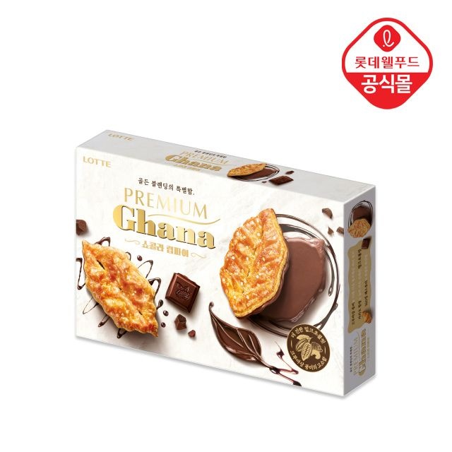 (현대Hmall) [롯데] 프리미엄 가나 쇼콜라 립파이 초코 132g