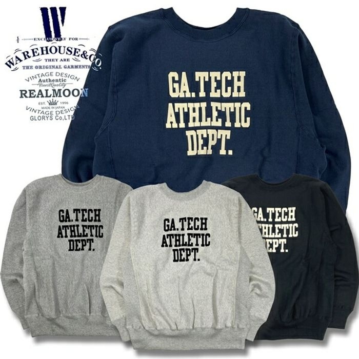 WAREHOUSE [해외] WAREHOUSE 웨어하우스 리버스위브 맨투맨 스웻셔츠 LOT483 GA TECH