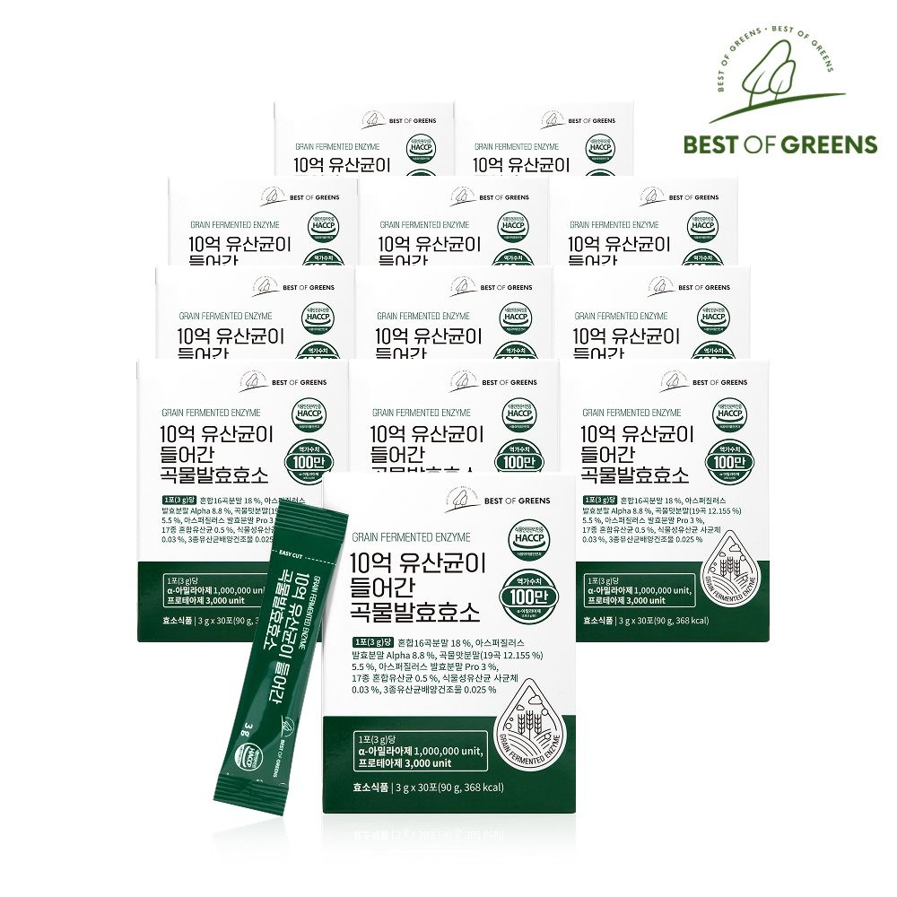 에버비키니 베스트오브그린 10억 유산균이 들어간 곡물발효효소 12박스 총360포