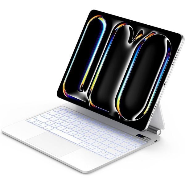 [해외] 구조독 매직 키보드 케이스 터치 트랙패드 iPad Air 13인치 화이트