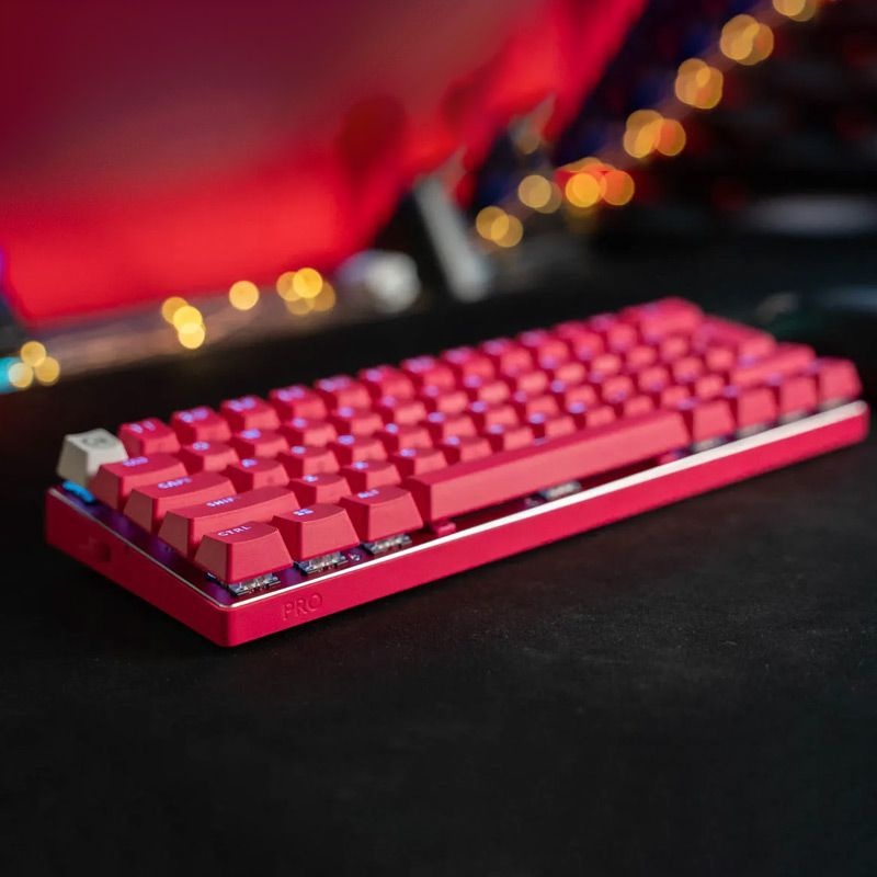 코리아 공식 PRO X 60 LIGHTSPEED 키보드 핑크, 택타일