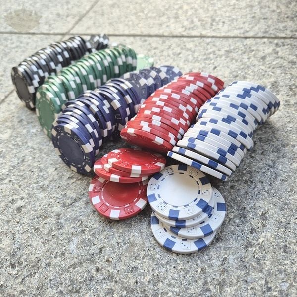 [ONESISTERS수입]오락 놀이 칩 다색 무늬 원형 플라스틱 토큰 카지노 게임 가족 모임 친구 파티