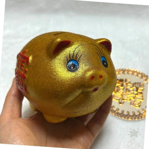 금색 돼지 저금통 동전 모으기 재테크 저축 습관 인테리어 소품 개업 선물 장식품