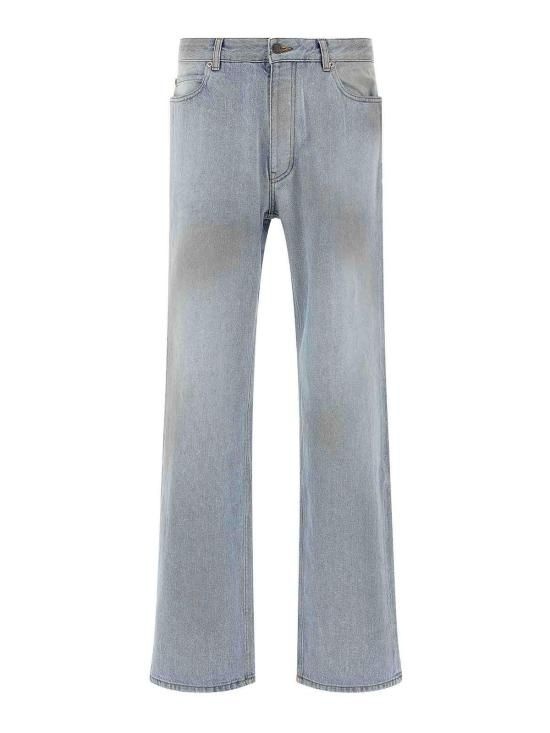 [해외] 발렌시아가 25FW 발렌시아가 디스트레스드 릴렉스드 핏 팬츠 851352TTW744200 LIGHT BLUE
