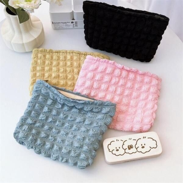 [셀러허브잡화] 귀여움 엠보 구름퀼팅 시크릿파우치 화장품 파우치