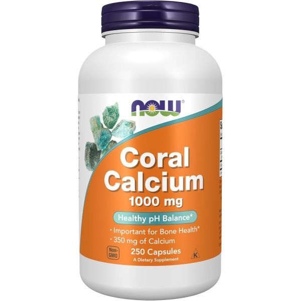 나우푸드 NOW Foods Supplements, Coral Calcium 1,000 mg, Bone Health*, Healthy pH Balance*, 250 Veg Capsules
