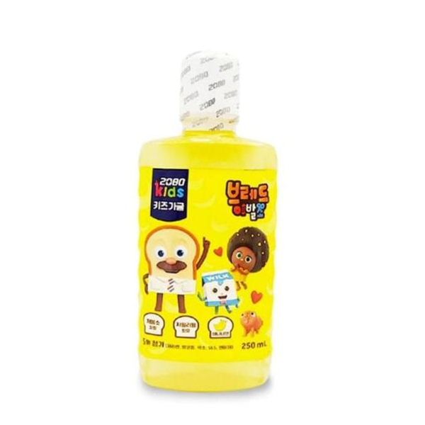 가정용구강세정기 애경 2080키즈 가글 바나나맛 딸기맛 저불소 충치예