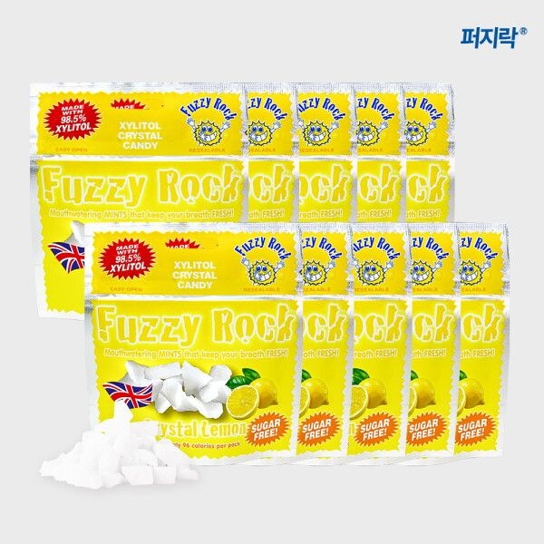 [퍼지락] 핀란드산 자일리톨 사탕 캔디 40g X 레몬 10봉 (올리브영 사탕)