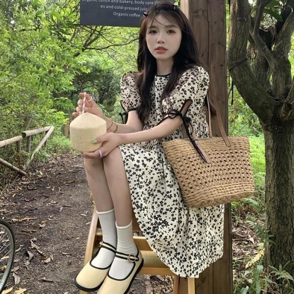 [셀러허브 여성] 귀여움 가득 예쁜 플라워 패턴 여자 미니 원피스