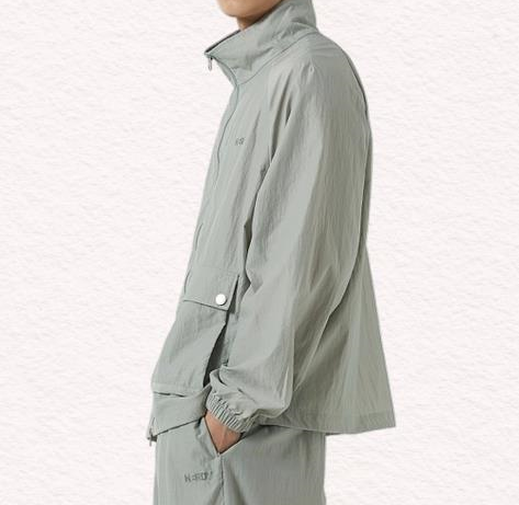 널디 NDY 아웃포켓 베이직 윈드브레이커 그레이 PNES24JK0219 303187