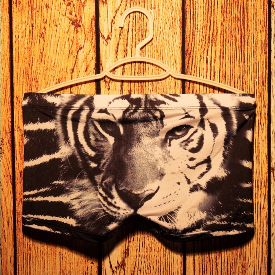 호랑이 무늬 팬티 드로즈 여름 복서 브리프 타이거 드래곤 프린팅