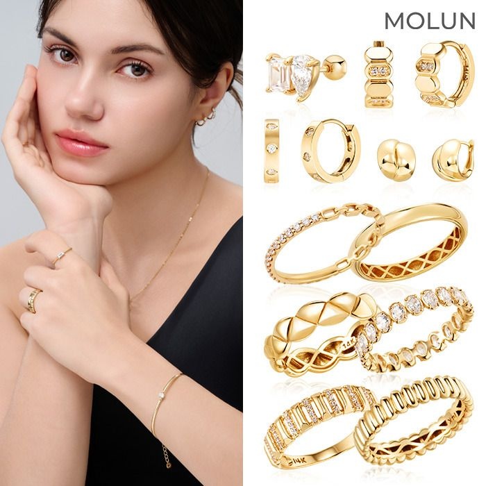 (현대Hmall) [모룬] 14K 골드볼 침귀걸이 S 한쌍 MOE40274