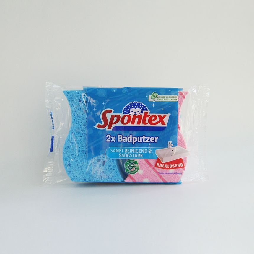 스폰텍스 셀룰로오스 욕실 물때 제거 스펀지 2개입