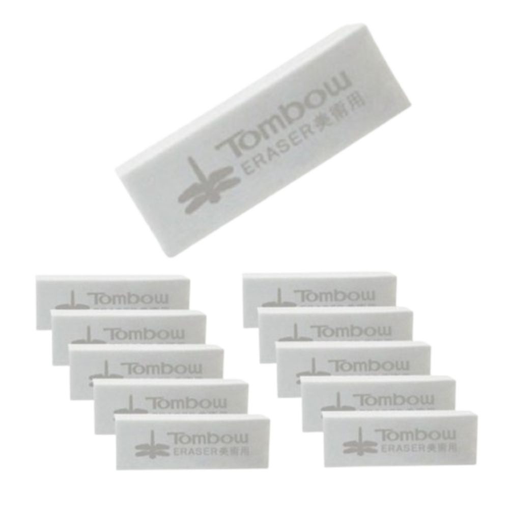 10개 톰보우 4b 연필 미술용 잘지워지는 잠자리 지우개 톰보 드로잉 소묘 미술지우개 학교 용품 전문가 화방