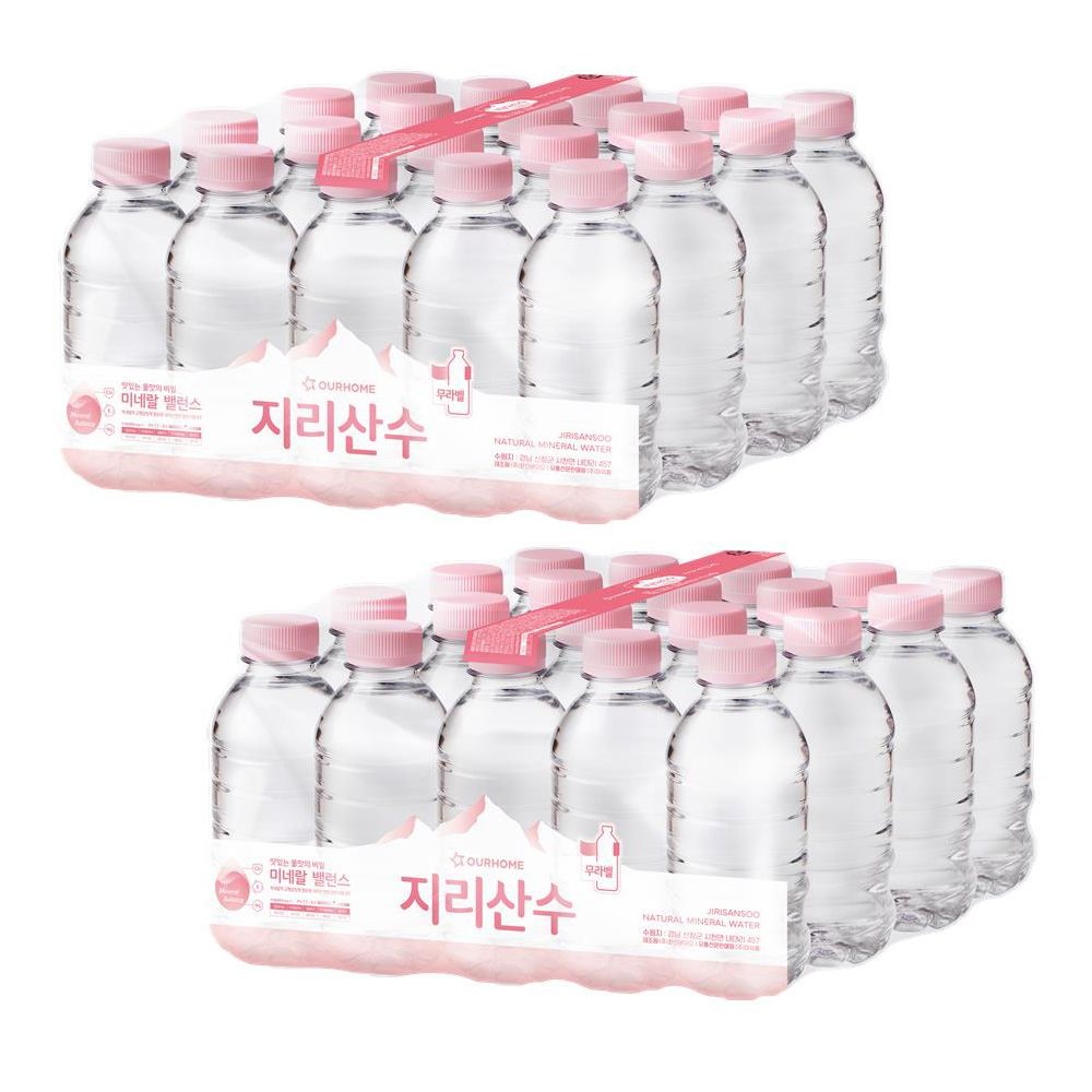 아워홈 지리산수 330mlx80개 (오늘출발) 핑크 미니 생수 샘물 미네랄워터 sh