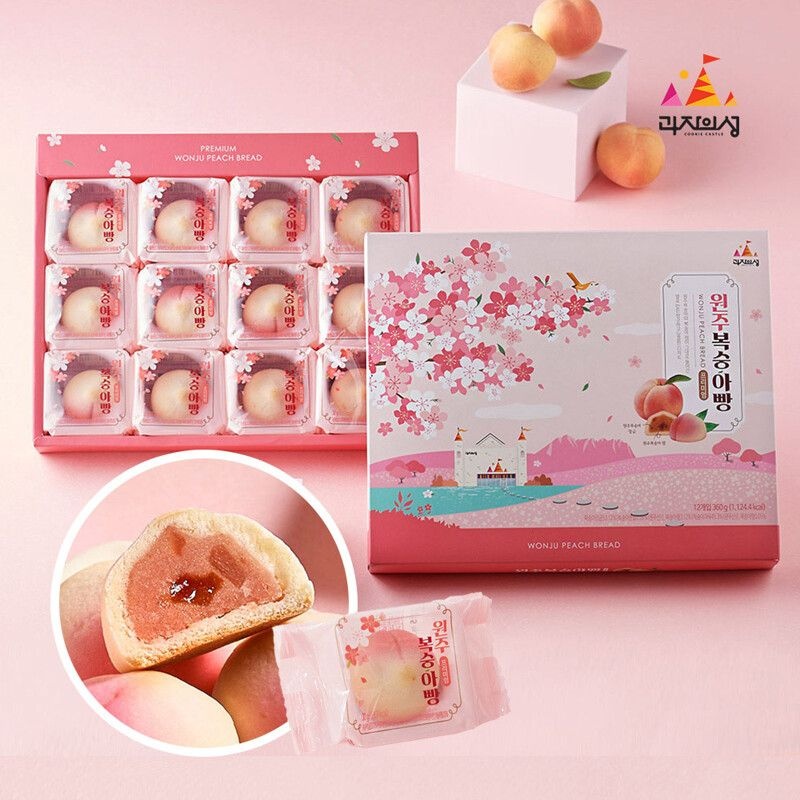 원주 복숭아빵 12입 (개별포장) 빵 선물세트 923860