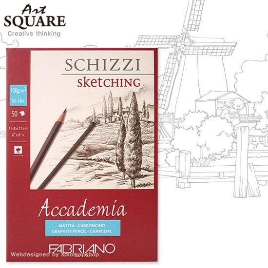 기타(ECT.) A4파브리아노 아카데미아스케치북AC02/120g/50매/210x297mm 스케칭제본형/A4스케치북