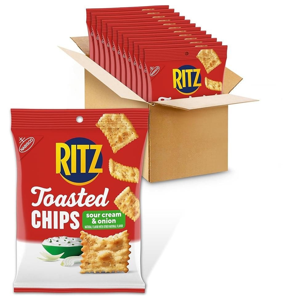 RITZ 토스티드 칩스 70g 12개입 1팩 샤워크림 앤 어니언 RITZ Toasted Chips Sour Cream and Onion Cracker