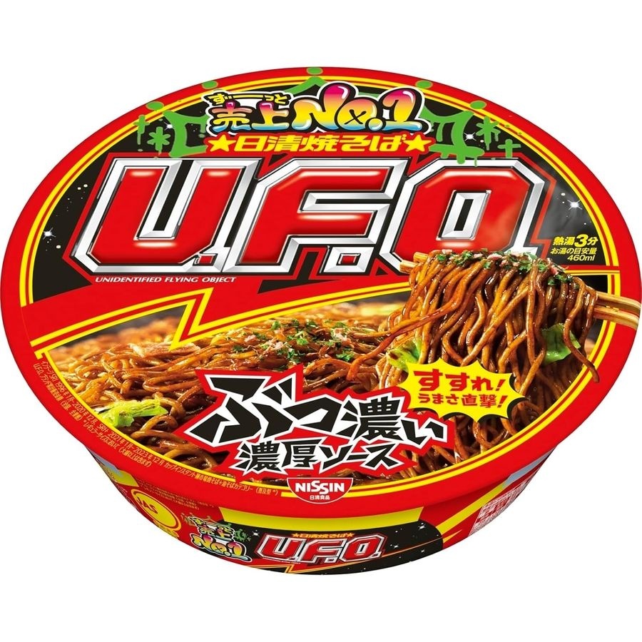 [해외] 일본 컵라면 닛신 야키소바 U.F.O. 128g×12개
