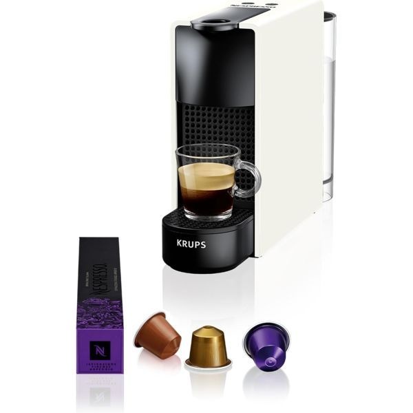 [해외] Nespresso 네스프레소 크루프스 에센자 미니 커피 캡슐 머신 – 에스프레소 및 룽고용, 풍부한 향 19바, 초소형 화이