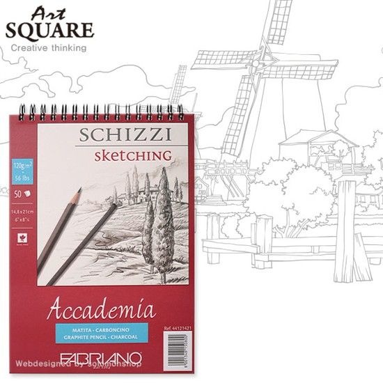 기타(ECT.) A5파브리아노 아카데미아스케치북AP04/120g/50매/148x210mm 스케칭스프링형/A5스케치북