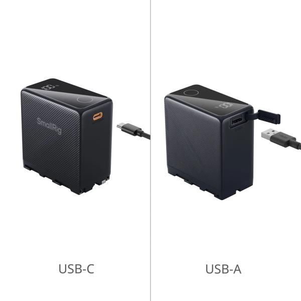 SmallRig NP-F970 USB-C 충전식 카메라 배터리, 소니