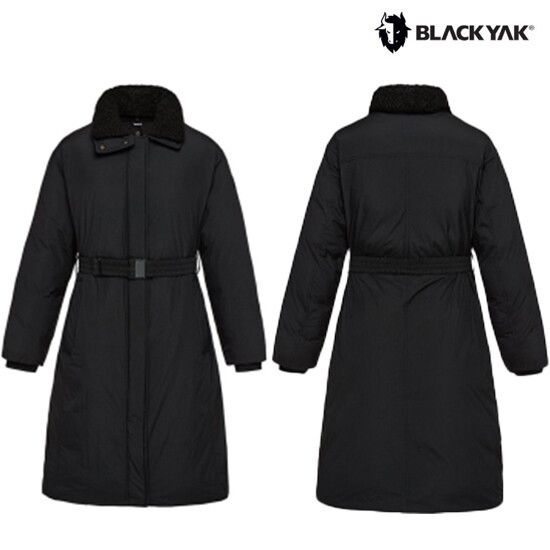 블랙야크 여성벨트형다운 퍼카라 롱다운 자켓