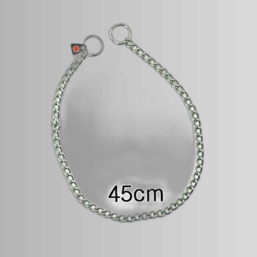 강아지 외출용품 HS목줄 스테인레스 45cm 체인 산책줄 강아지목줄 애견목줄 스텐목줄 매너줄 체인목줄