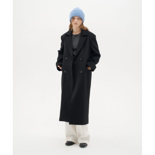 ANY GIVEN FRIDAY 애니기븐프라이데이 더블 Breasted 울 코트 블랙 1921577