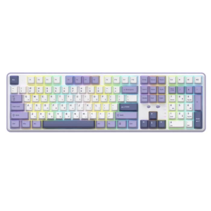 COX 저소음 무선 게이밍 키보드 퍼플 용과축 이색사출