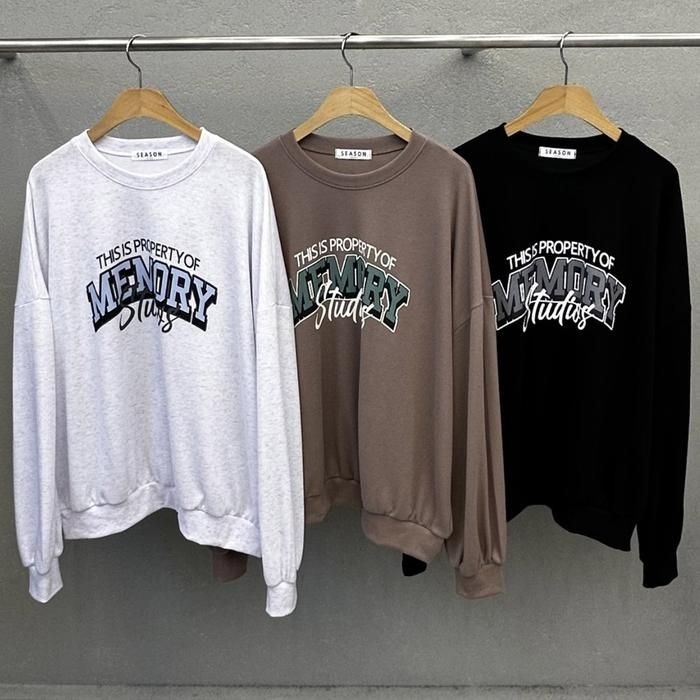 빅사이즈티 X113L601 오브메모리오버맨투맨 SE