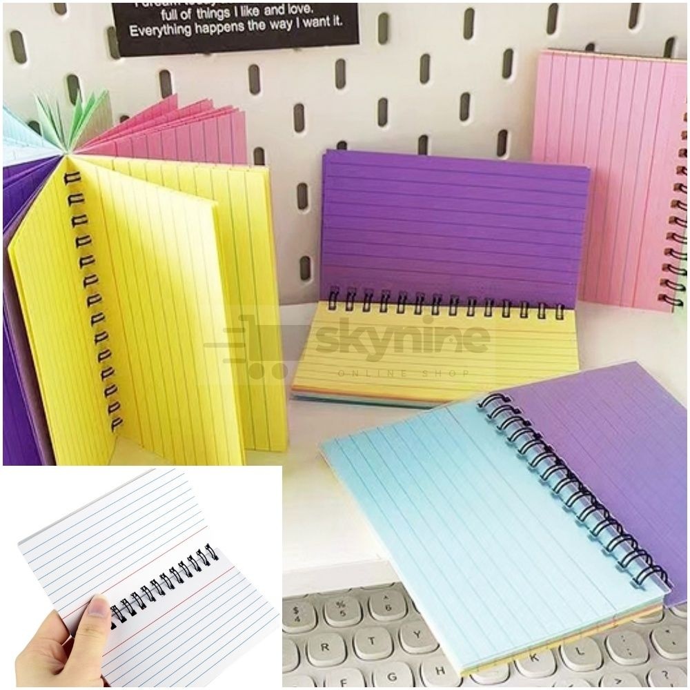 스카이나인협력사 SKY9 스프링 줄노트 가로형 기자수첩 링노트 여행수첩
