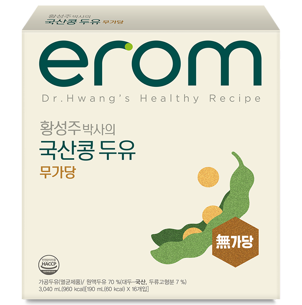 [황성주국산콩두유] 이롬 황성주 국산콩두유 콩물 무가당 두유 190ml (32/48/64팩 택1)