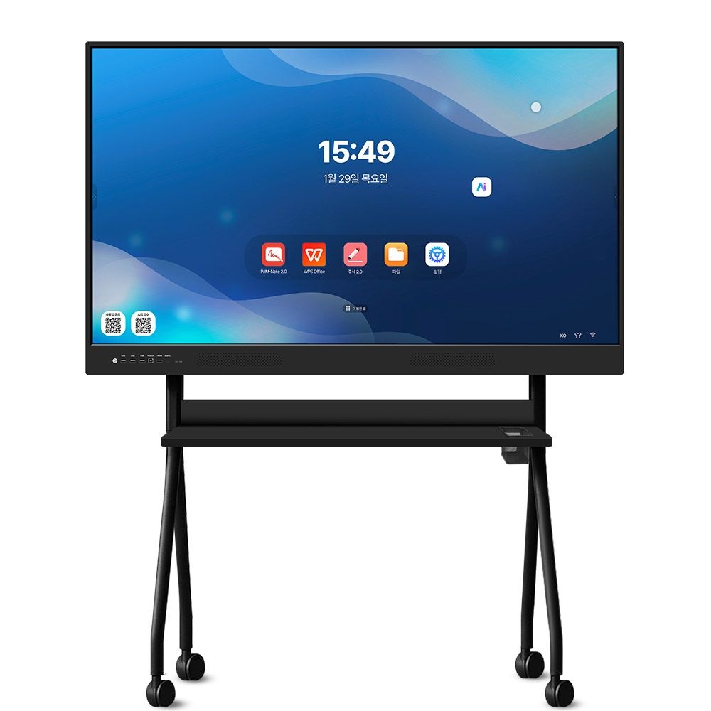 MSONE DIGITAL CO.,LTD 프로젝터매니아 PJM-Board 86 MAX 86인치 전자칠판 스탠드형 설치포함 / 교육용 회의용 / 터치보드 / Android / 듀얼펜 / 분할화면