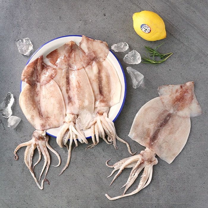 [맛꾼푸드]자연산 급냉 완전 손질 오징어 총 900g /300g *3팩 (팩당 2미) : 롯데ON