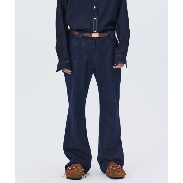 노앙 NOHANT MINIMAL FLARE DENIM PANTS DARK BLUE 0NHQ3PT00330 3044647