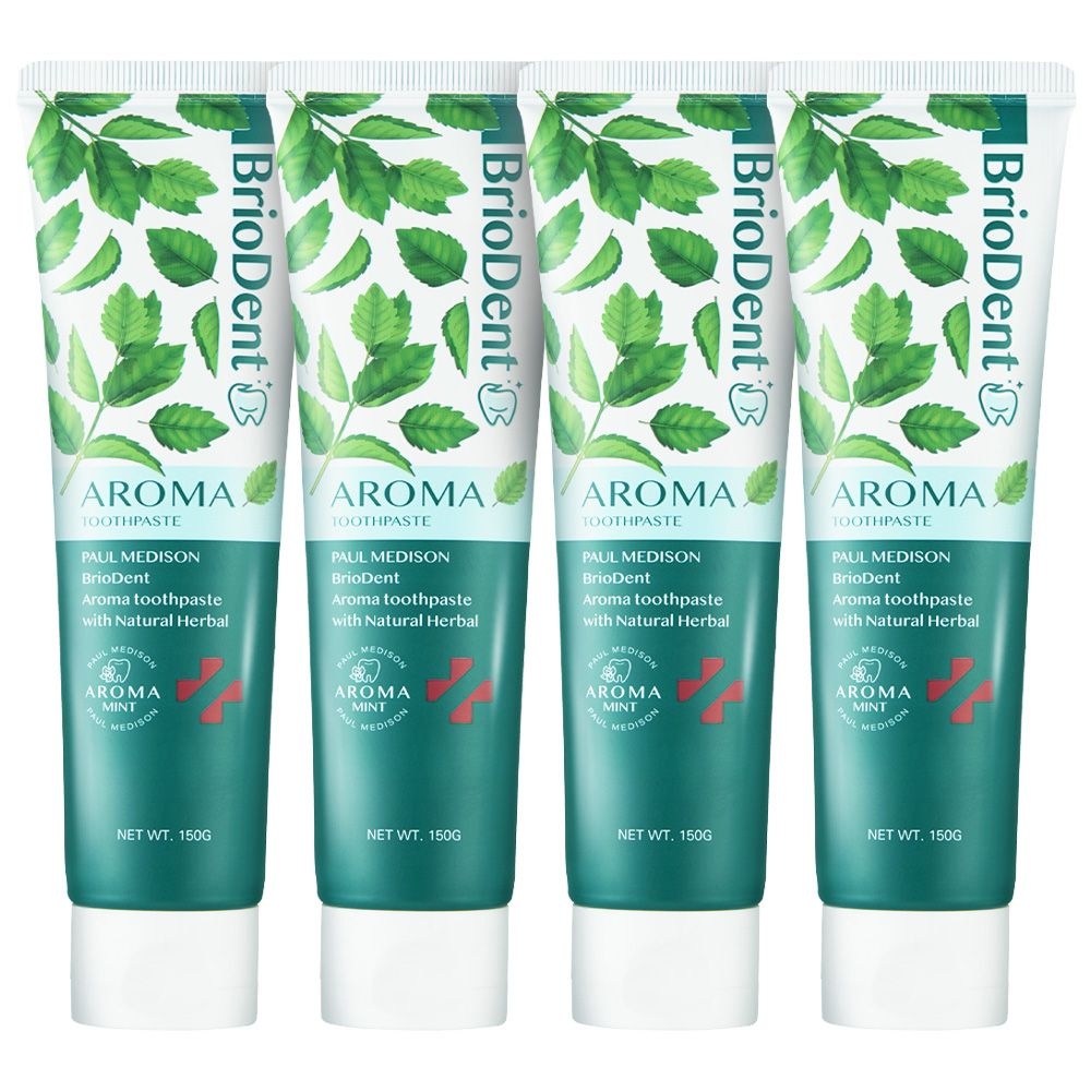 폴메디슨 브리오덴트 아로마 민트 치약, 150g, 4개