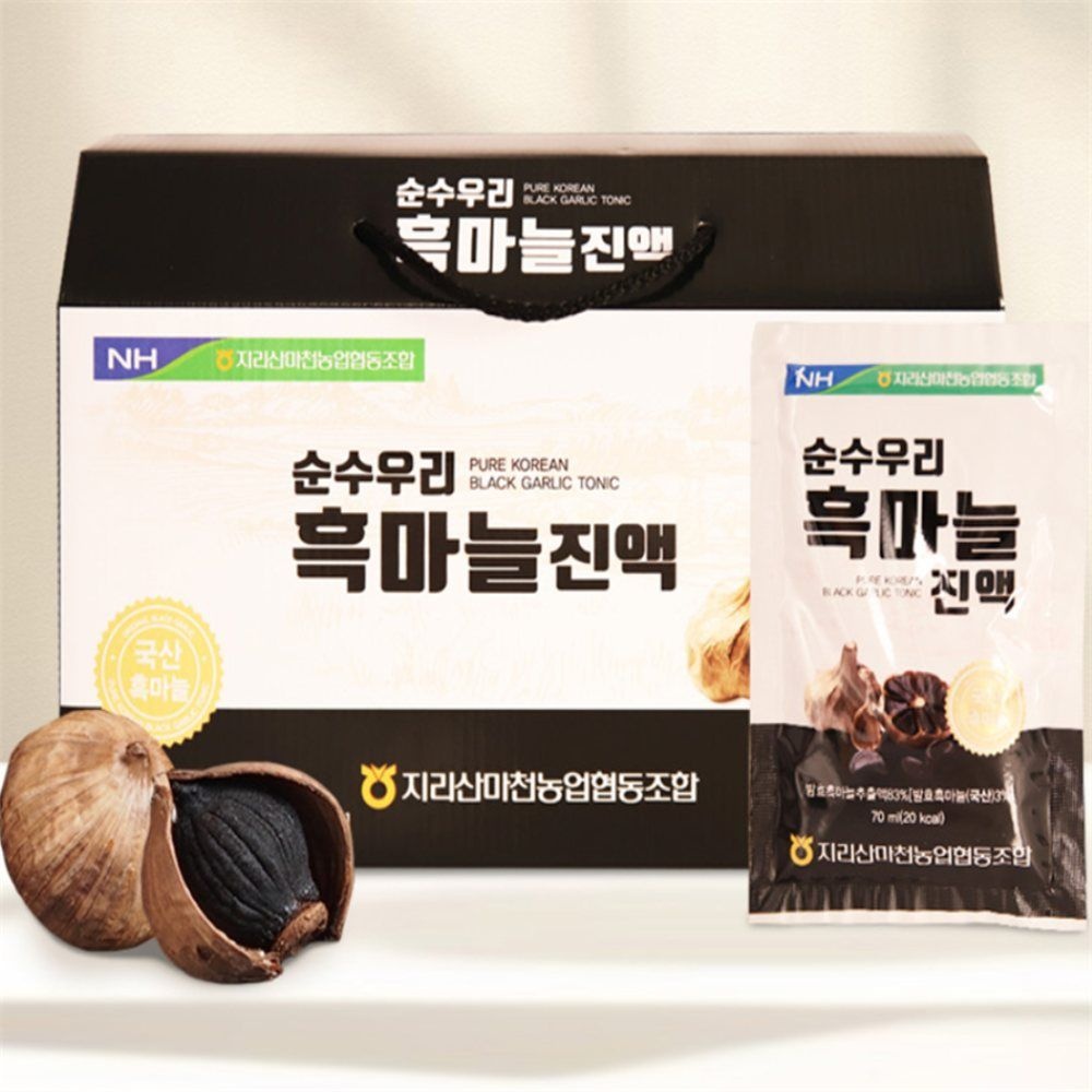 유쎌몰 흑마늘 70ML X 30포 X 4개 흙마늘 흑마늘액