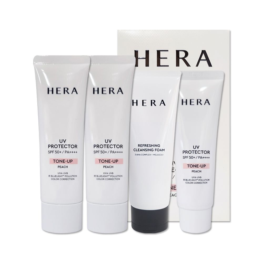 헤라 NEW UV 프로텍터 톤업 피치 2종 세트 50ml 2개 리뉴얼 선크림