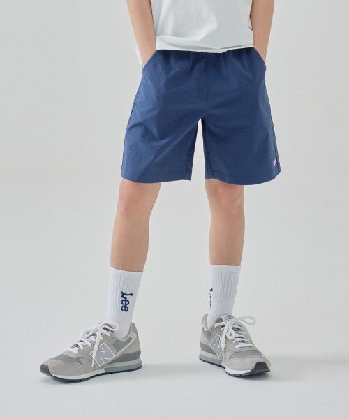 LEE 리키즈 키즈 베이직 트위치 4부 우븐 팬츠 네이비 LK2502SO01NA