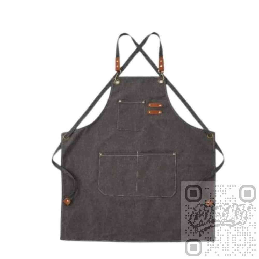 살림발굴단 멀티포켓 캔버스 앞치마 그레이 공방앞치마 작업앞치마 캠핑앞치마