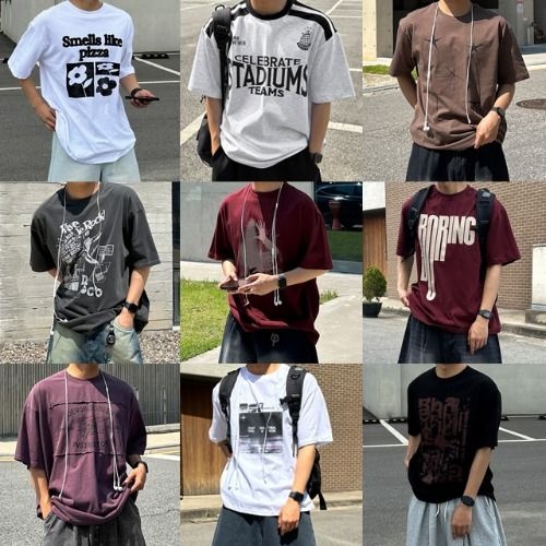 독보남 9종 남녀공용 베스트 반팔 프린팅 티셔츠 빅사이즈 반팔티 모음