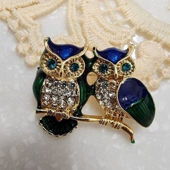 정장 패션 부엉이 브로치 데일리 모자 자켓 스마트 포 니트 자켓 선물 큐빅