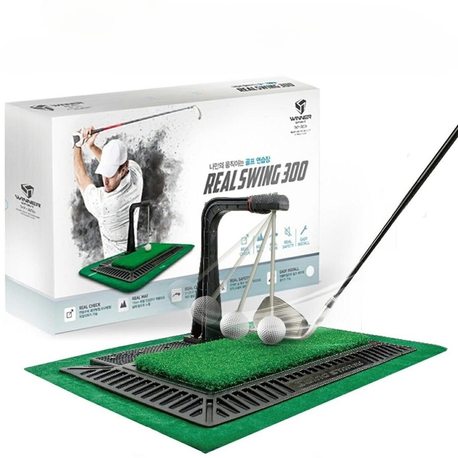 [해외] 움직이는 골프 연습장 위너 스피릿 골프 스윙 연습기 자세 교정 REAL SWING 300