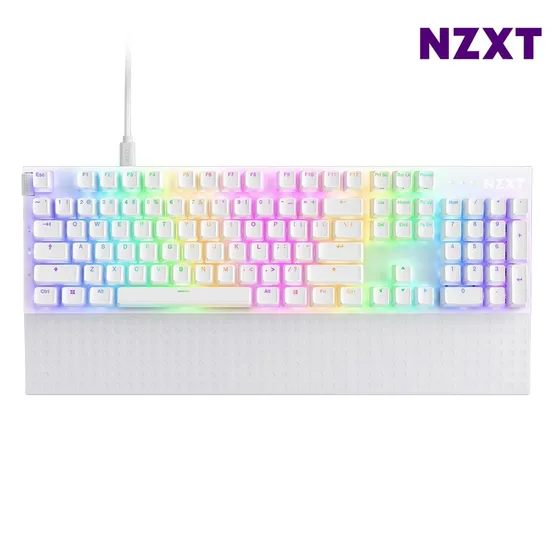 NZXT FUNCTION 2 FULL 화이트 게이밍키보드 기계식키보드 유선 펑션2