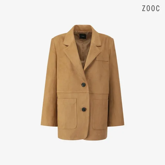[주크][ZOOC] 세미 루즈핏 기본 스웨이드 자켓 CA_V261PSF954 : 롯데ON