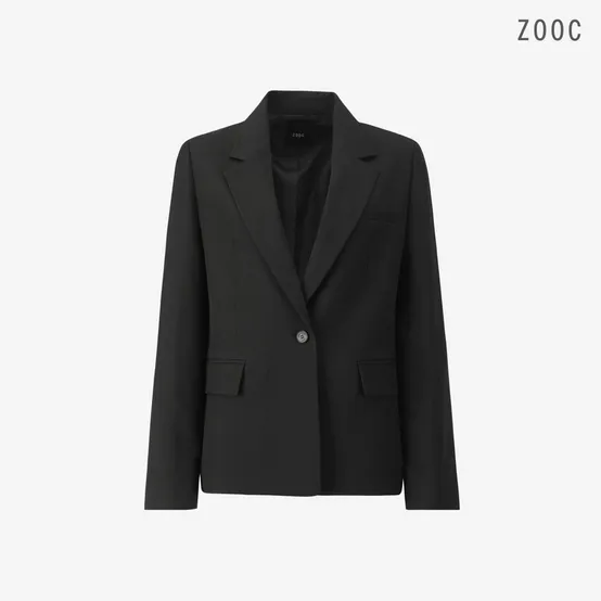 [주크][ZOOC] 원 버튼 테일러드 슬림자켓 BK_V261MSF913 : 롯데ON